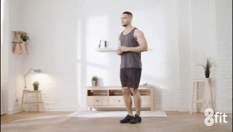 Weight Loss Man Lunge Exercise GIF