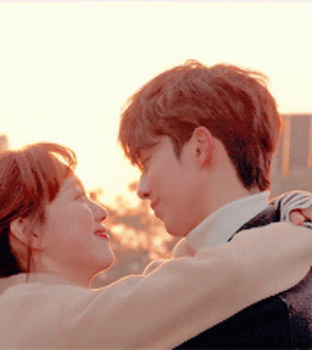 Weightlifting Fairy Hug Kissing GIF