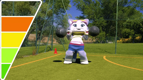 Weightlifting Moving Cat GIF