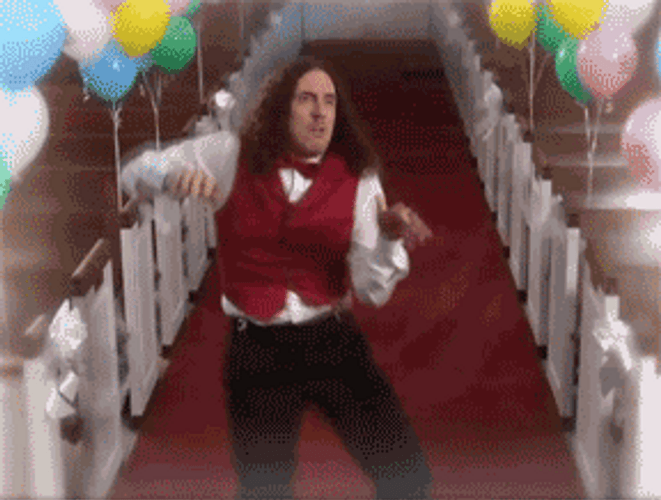 Weird Al Yankovic Dancing In Birthday Party GIF