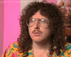 Weird Al Yankovic Looks Up GIF