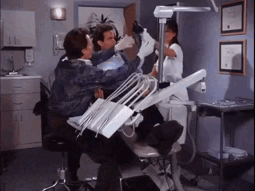 Weird Dentist Check Up Jerry Seinfeld GIF