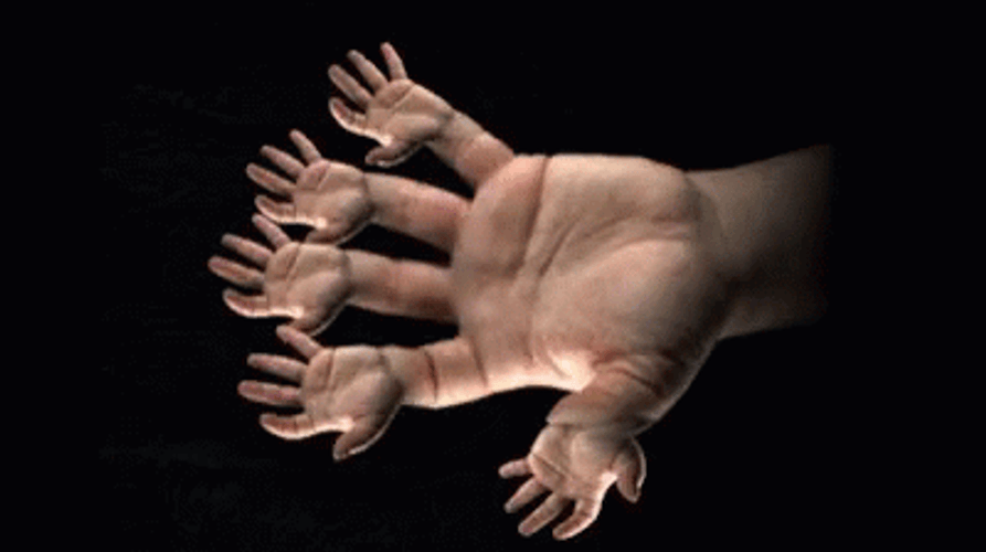 Weird Hands On Fingers GIF