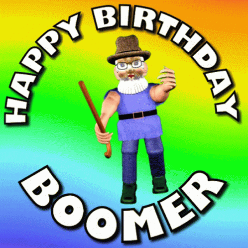 Weird Happy Birthday Boomer Old Man GIF