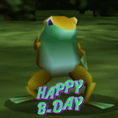 Weird Happy Birthday Final Fantasy 7 Frog GIF