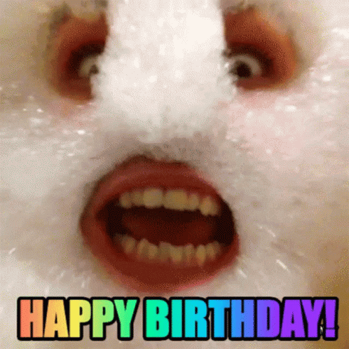 Weird Happy Birthday Funny Bubble Man GIF