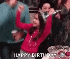 Weird Happy Birthday Girl Throwing Food GIF