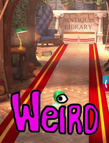 Weird Paper Bowling Pin Hit GIF