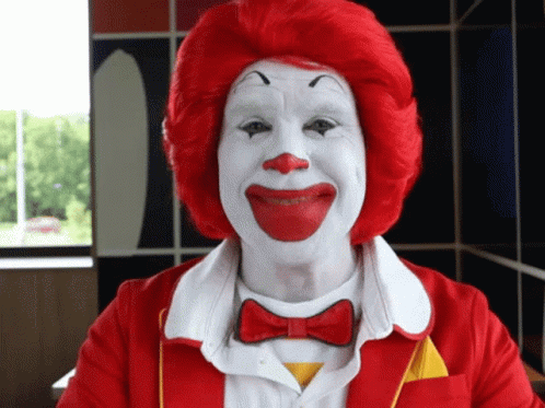 Weird Ronald Mcdonald Laughing GIF