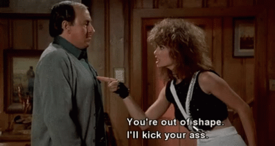 Weird Science Girl Pokes Guy GIF