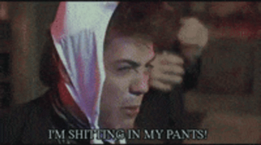 Weird Science Guy Shouts GIF