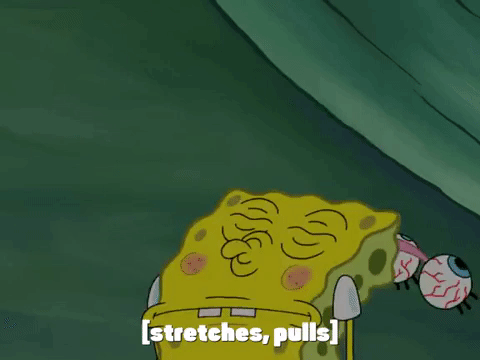 Weird Spongebob Face Pulls GIF