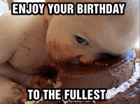 Weird Way To Consume Birthday Cake GIF