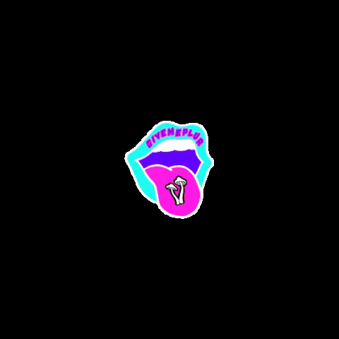 Weirdcore Hungry Tongue Mushroom GIF