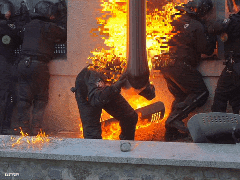 Weirdcore Soldier War Pixel Art GIF