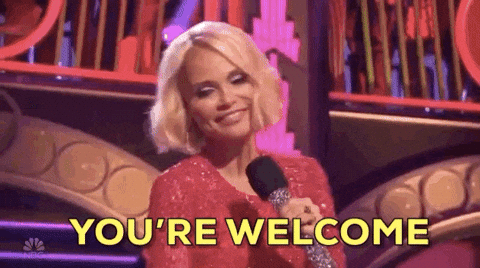 Welcome August Kristin Chenoweth You're Welcome GIF