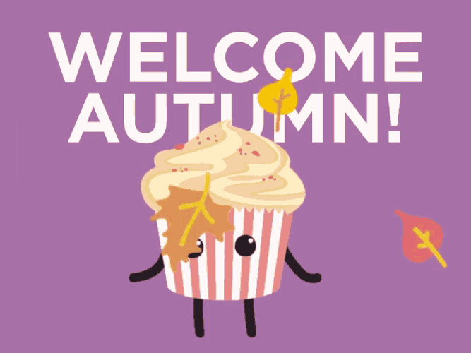 Welcome Autumn Cupcake GIF