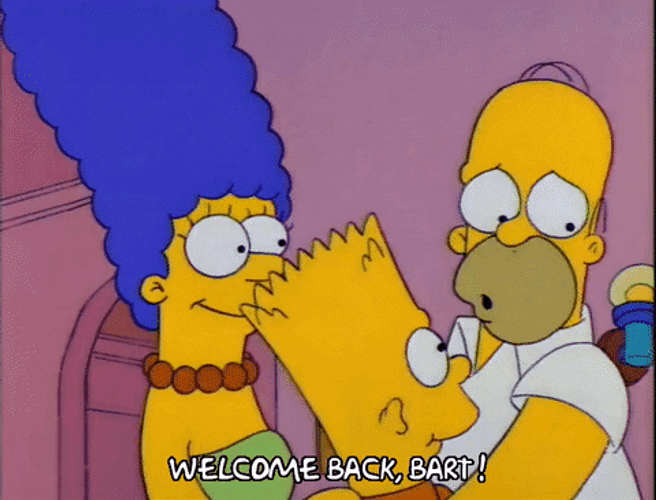 Welcome Back Bart GIF