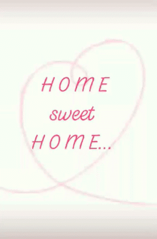 Welcome Home Sweet Home Cute Animated Text GIF
