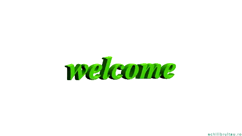Welcome in Green Letters