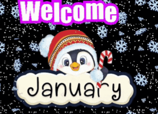 Welcome January Cute Penguin GIF