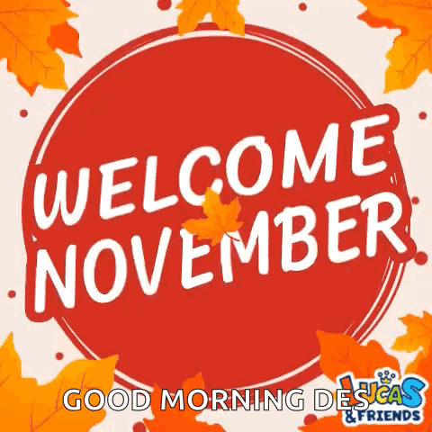 Welcome November Good Morning Sign GIF
