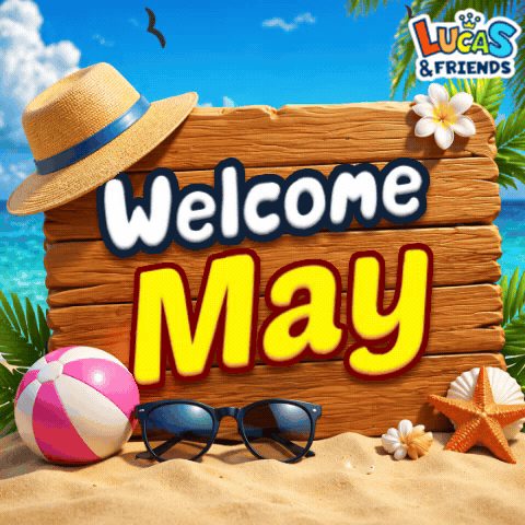 Welcome Sign With Beach Scene GIF