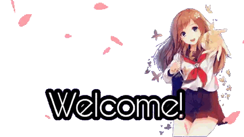 Welcome Sign With Girl in School Uniform