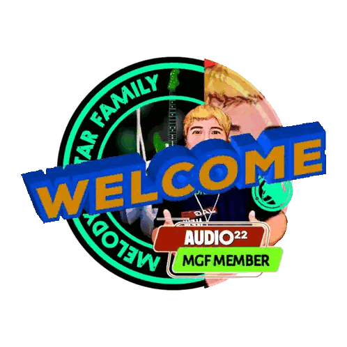 Welcome Sign With Guitar Man
