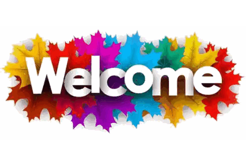Welcome Surrounded by Colorful Maple Leaves