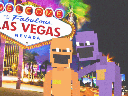 Welcome To Fabulous Las Vegas Sign Cartoon Characters GIF