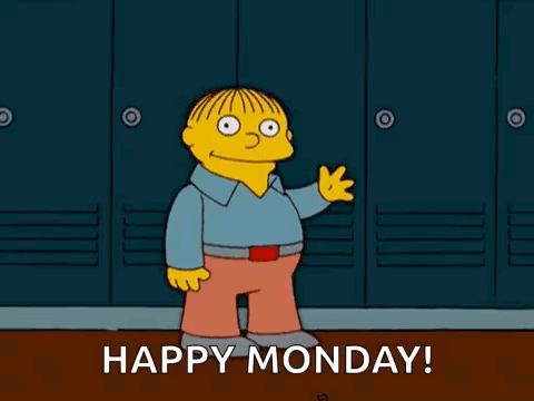 Welcome To Happy Monday Waving Ralph Wiggum GIF