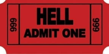 Welcome To Hell Entrance Ticket Stub GIF