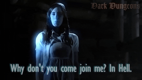 Welcome To Hell Ghost Appearing Dark Dungeon GIF