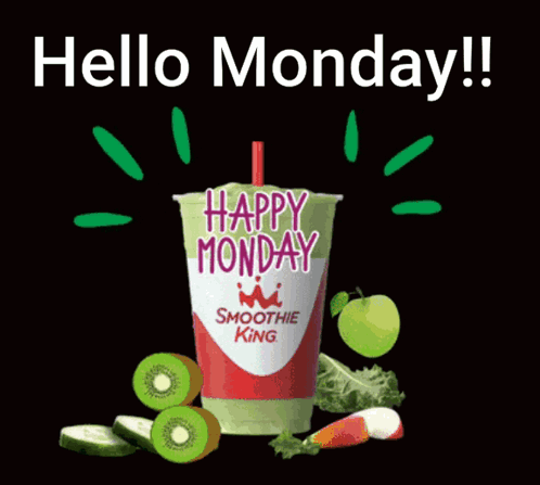 Welcome To Monday Smoothe King Drink GIF