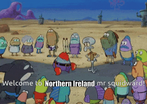 Welcome To Northern Ireland Squidward GIF