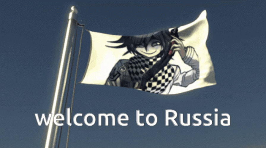 Welcome To Russia Kokichi Flag GIF