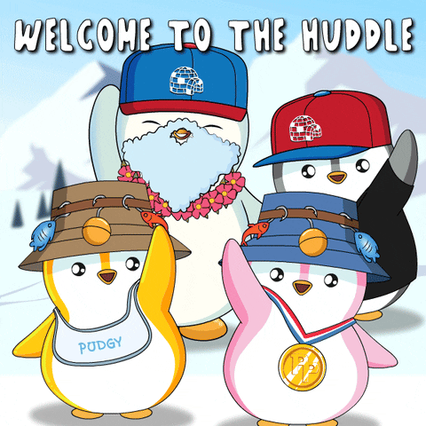 Welcome To The Club Huddle Penguins GIF