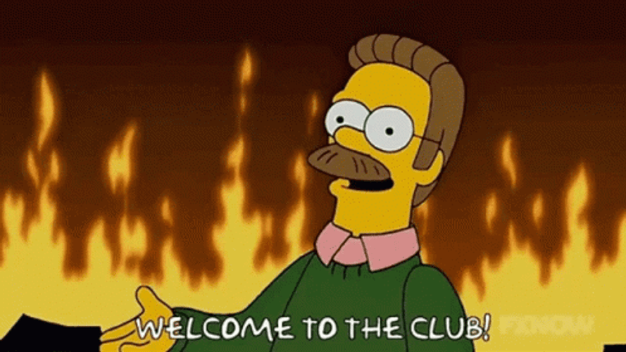 Welcome To The Club Simpsons GIF