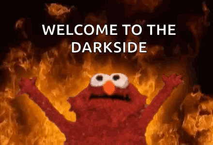 Welcome To The Dark Side Elmo GIF