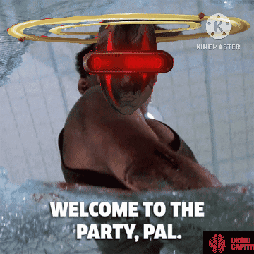 Welcome To The Party Pal Robot Head Meme GIF