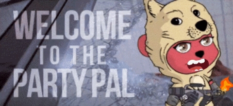 Welcome To The Party Pal Wolf Head Meme GIF