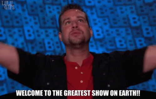 Welcome To The Show Blue Background GIF