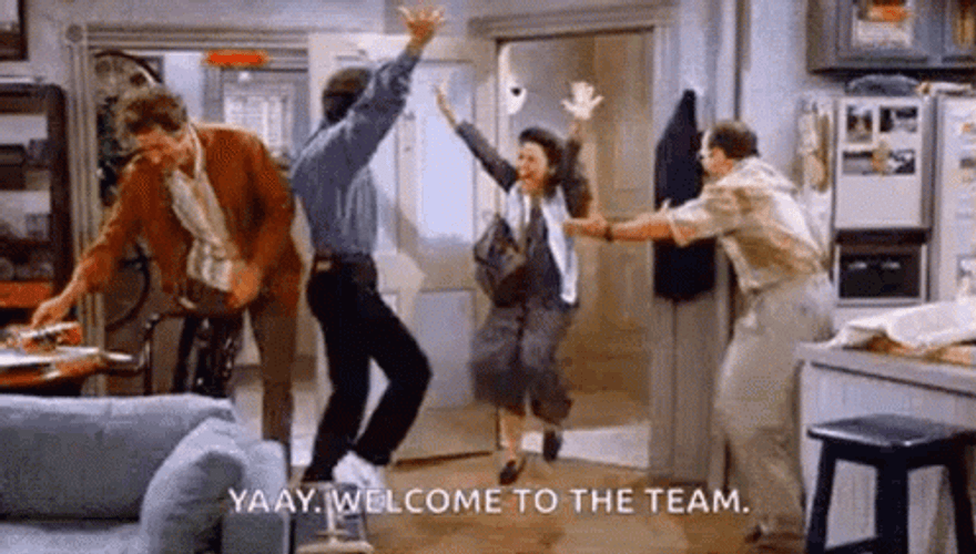 welcome to the team animated gif