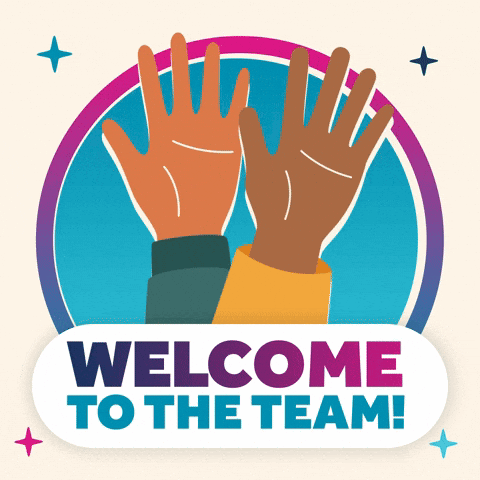 Welcome to the Team Sign With Two Hands