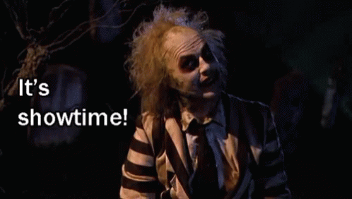 Welcoming Arms It's Showtime Beetlejuice Meme GIF