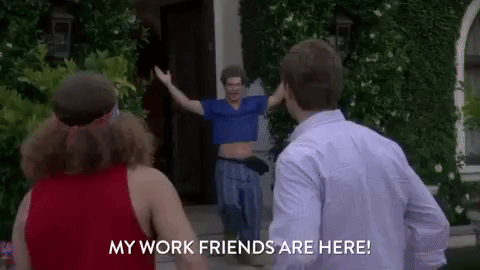 Welcoming Work Bestie GIF