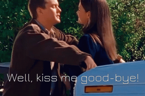 Well Bye Kiss Me Dawson's Creek GIF