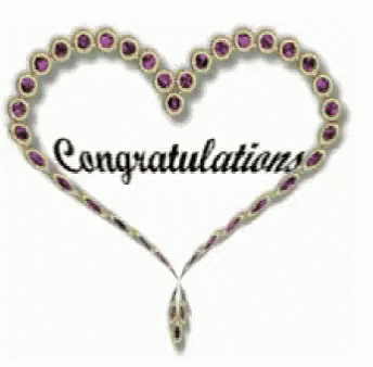 Well Done Congratulations Animated Heart GIF