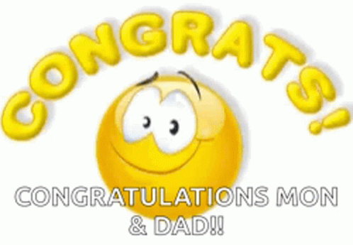 Smiley Well Done Congratulations Mom And Dad GIF